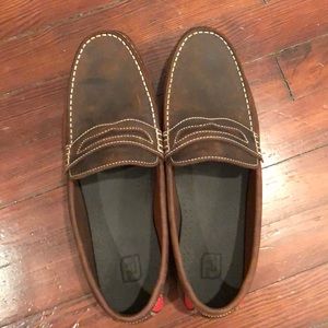 Foot Joy brown leather driving loafers